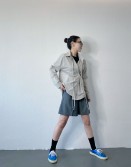 Grey Pin Stripe Shorts #250219